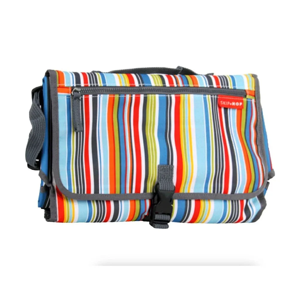 Skip Hop Changing Station Baby Portable Diaper Changing Pad Organizer Striped